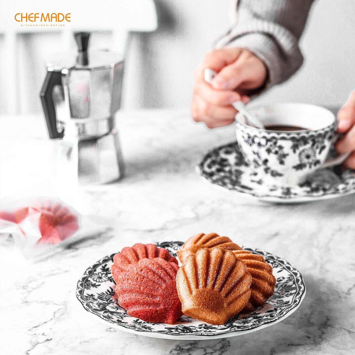 Chefmade學廚WK9739貝殼12連瑪德琳蛋糕模Madeline Cake Pan Scallop-Shaped 12 Well