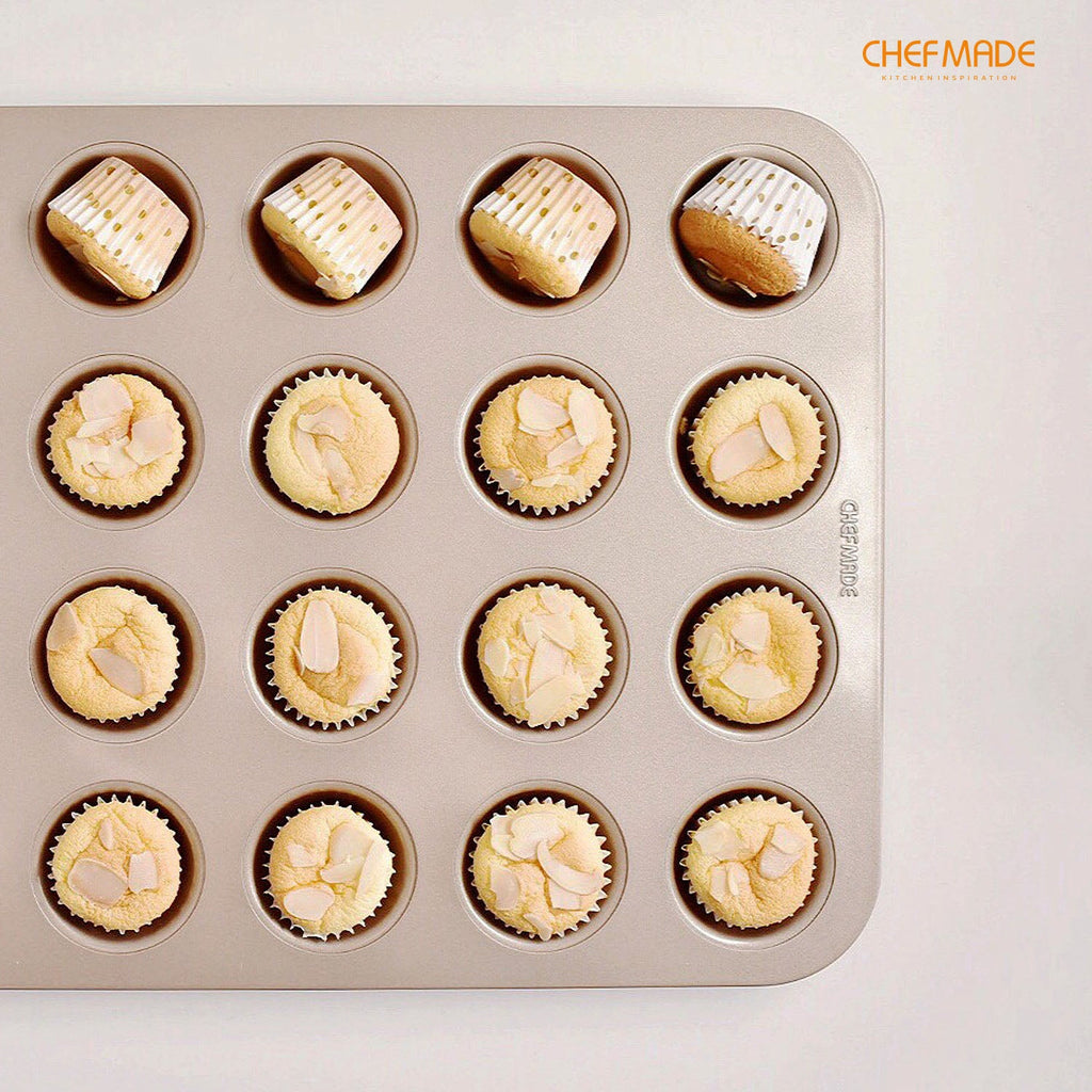 Chefmade學廚WK9753不沾20連迷你瑪芬蛋糕模Muffin Pan Super Mini 20 Well