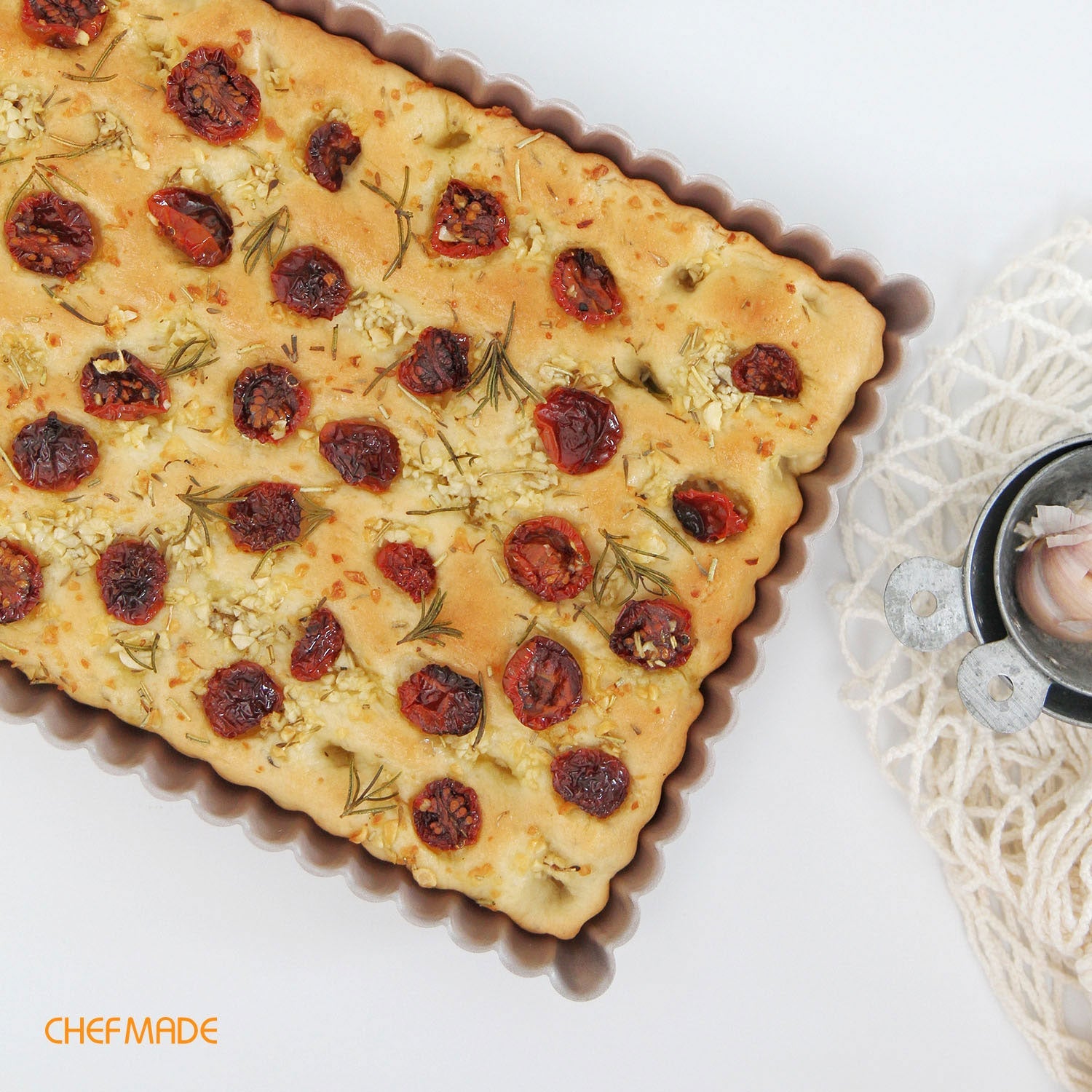Chefmade學廚WK9830金色活動長方形烤盤(11"x 7") 11" Rectangle Tart Pan with Removable Bottom