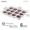 Chefmade學廚WK9846金色12連瑪芬蛋糕模Bristish Cupcake Pan 12 Well