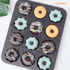 Chefmade學廚WK9869黑色12連三款花樣甜甜圈模Donut Cake Pan Fancy-Shaped 12 Well (Black)