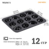 Chefmade學廚WK9871黑色12連檸檬蛋糕模Lemon-Shaped Cake Pan 12 Well (Black)