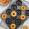 Chefmade學廚WK9875黑色12連甜甜圈蛋糕模Donut Cake Pan 12 Well 2Pcs (Black)